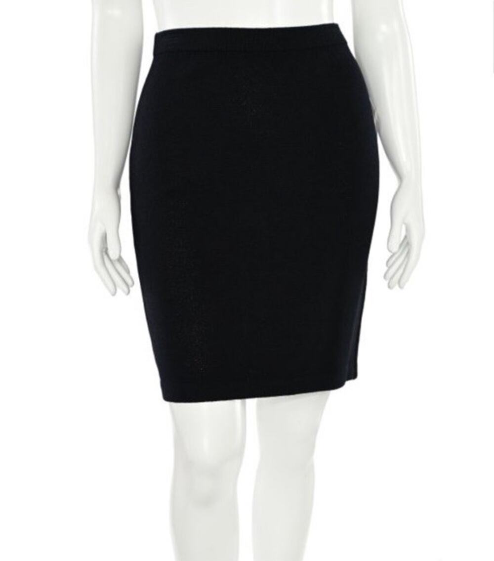 St. John Basics Classic Black Santana Knit Pencil Skirt Size 6